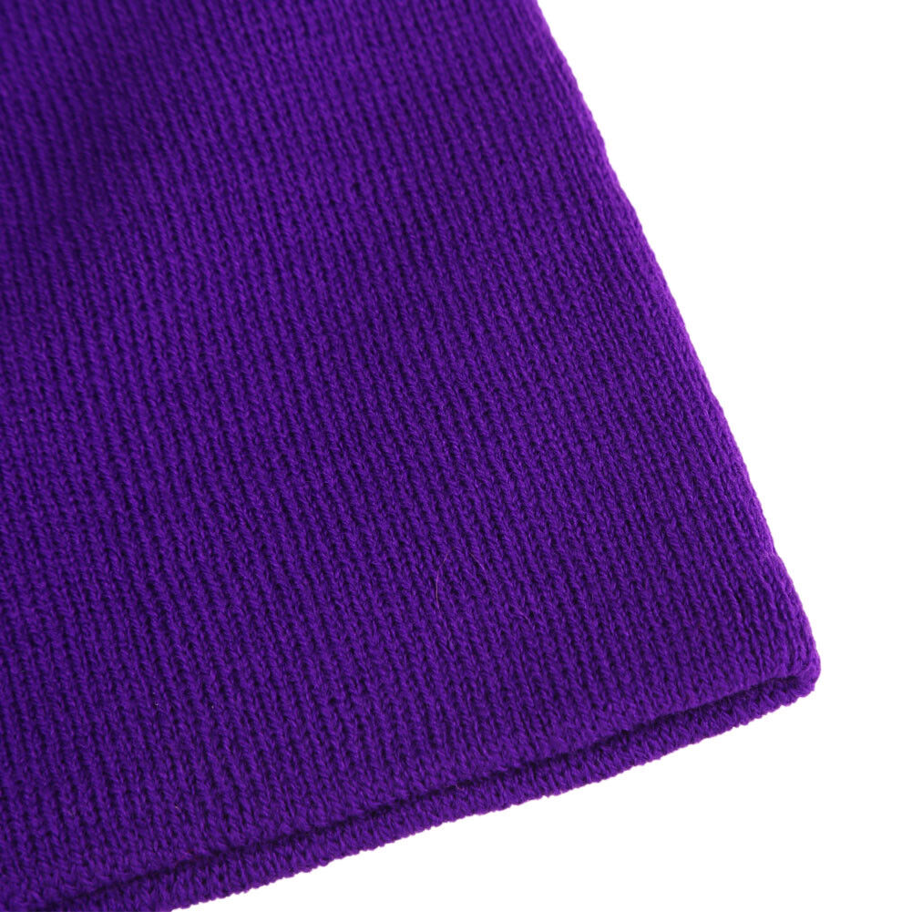Men Women Beanie Knit Ski Cap Winter Warm Wool Hat Hip-Hop Bright Purple