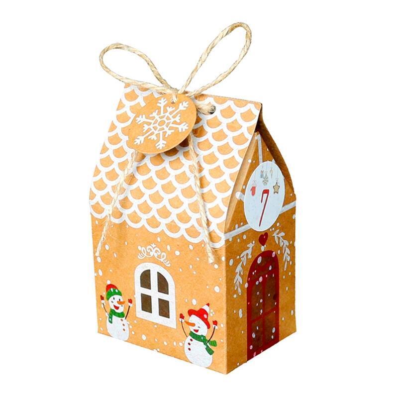 Christmas Advent Calendar Box DIY Candy Biscuit Guest Favors Wrapping