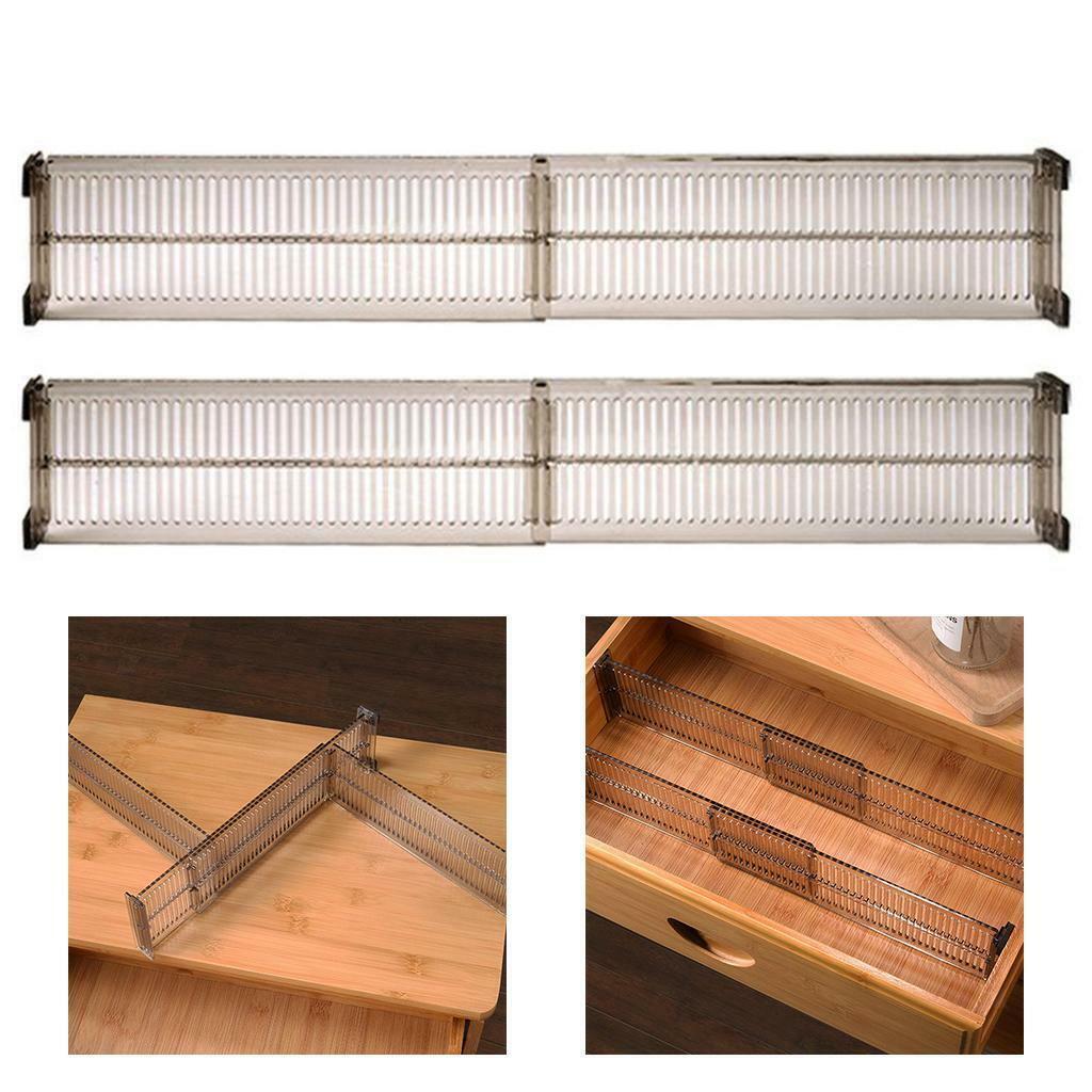 2Pcs Durable Adjustable Drawer Divider  Drawer  Socks