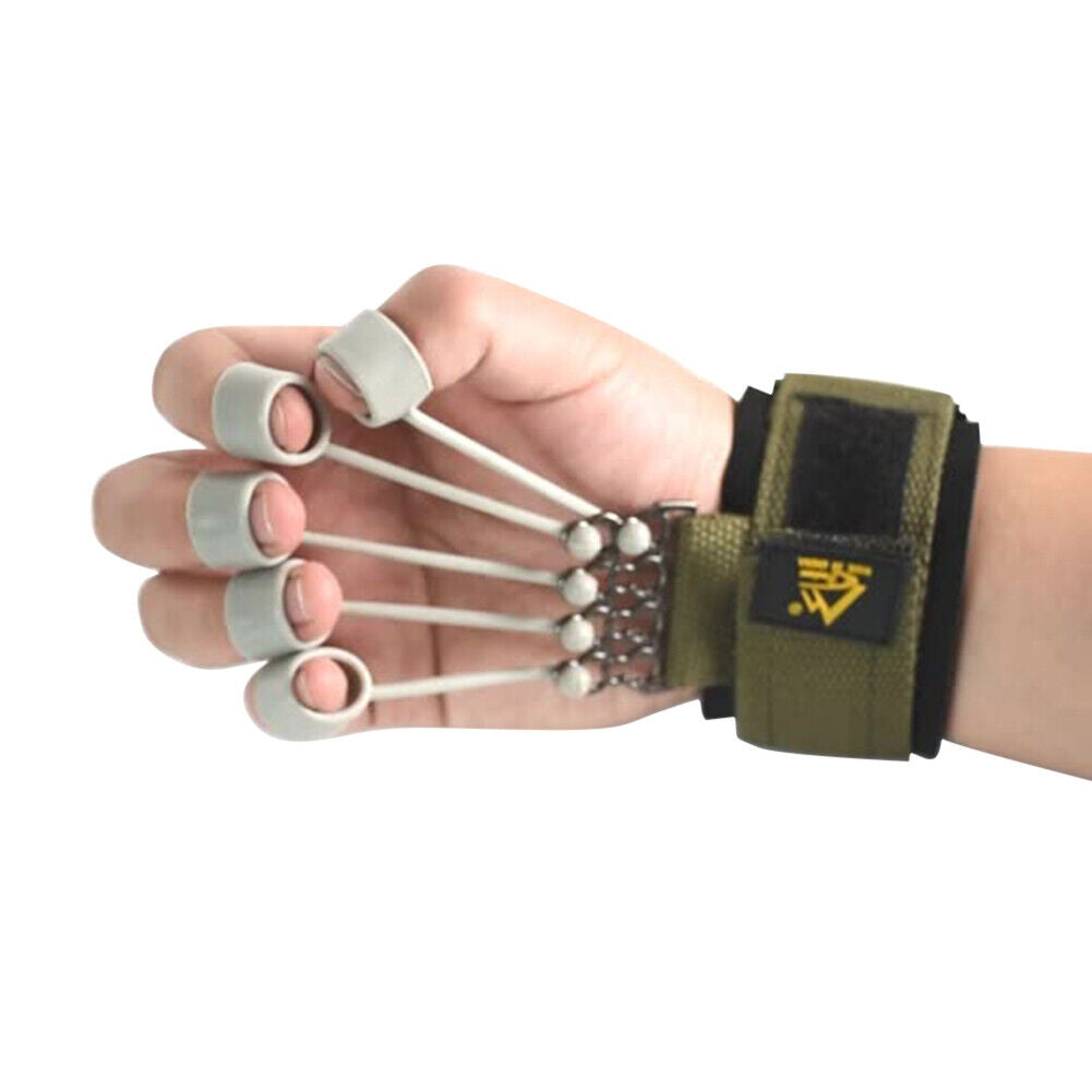 Finger Flexion Extension Training Device Strength Trainer (Green 20 Pound)