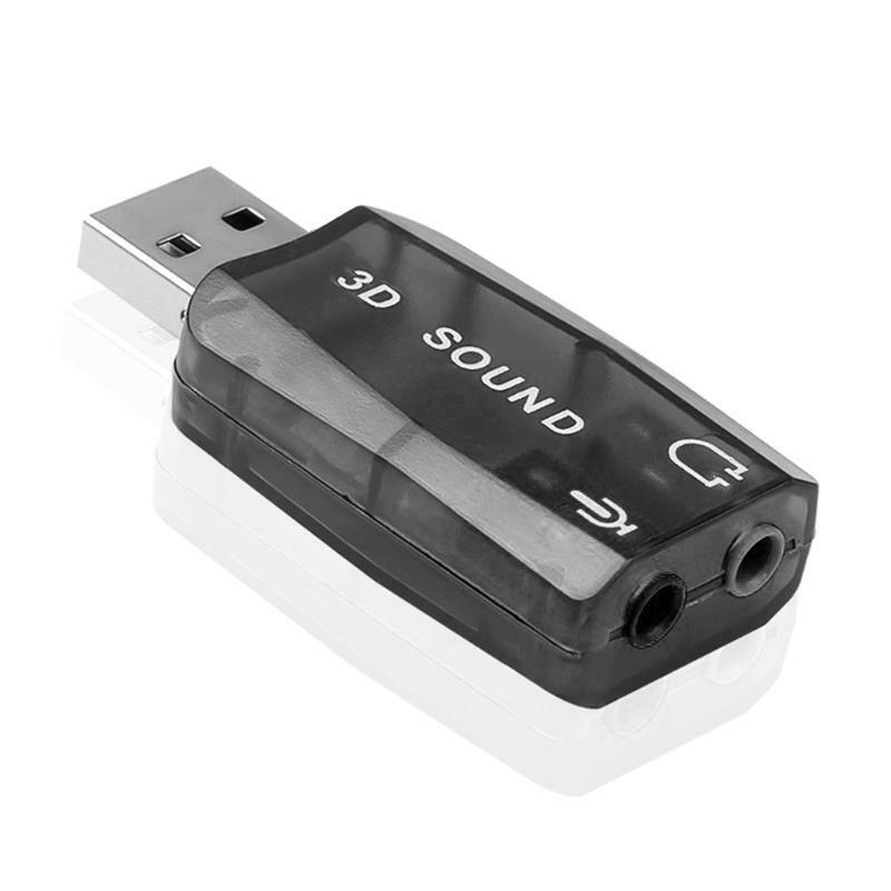 USB Audio Adapter CM108Chip USB to 3.5mm Microphone Jack 5.1Channel Direct Sound