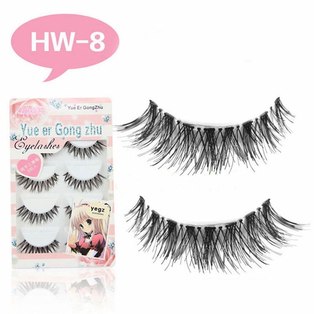 10 Pairs Fashion Natural Long Cross Eye Lashes False Eyelash Extension Cosmetic