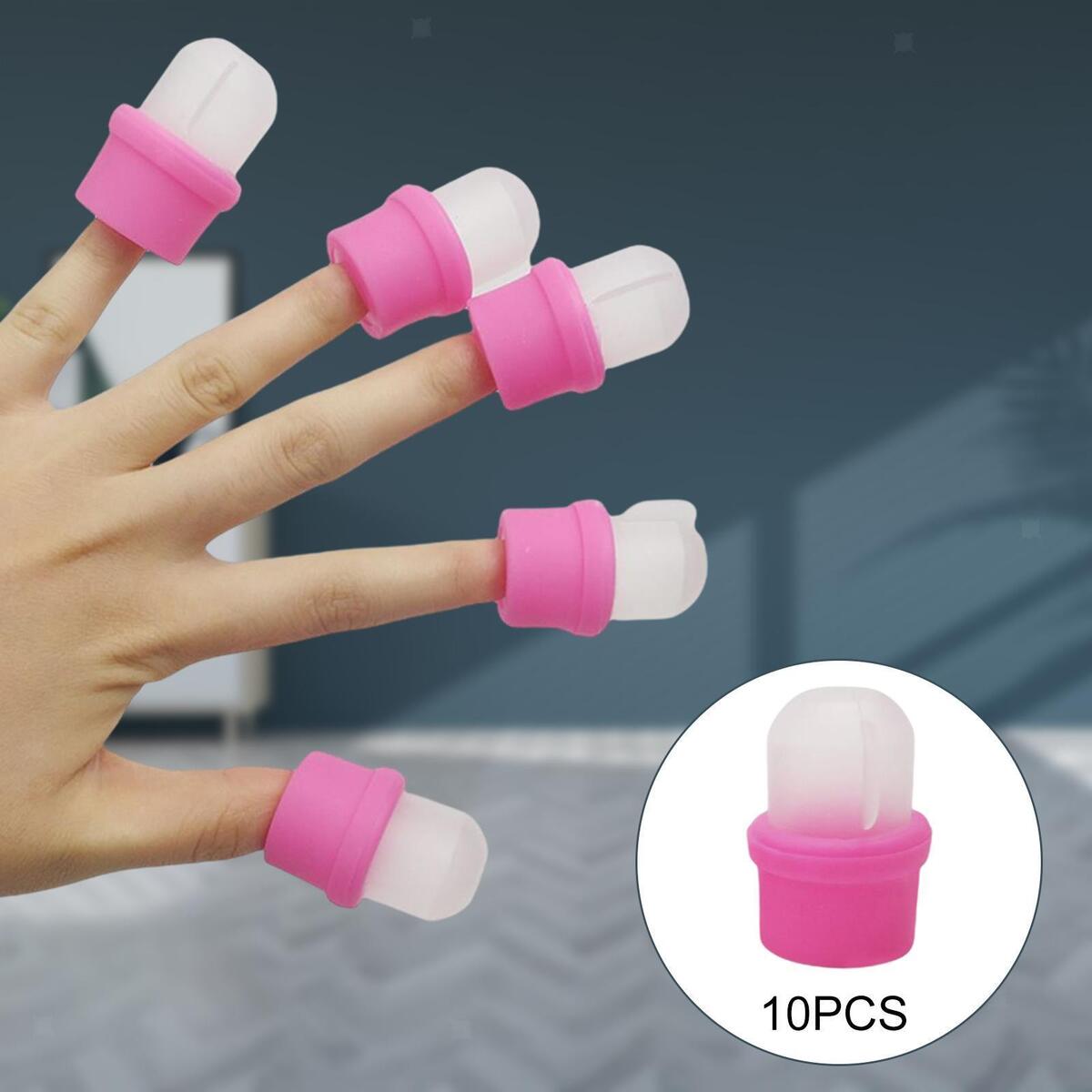 10 Pcs Plastic Nail Polish Remover Clips Soak Off Caps