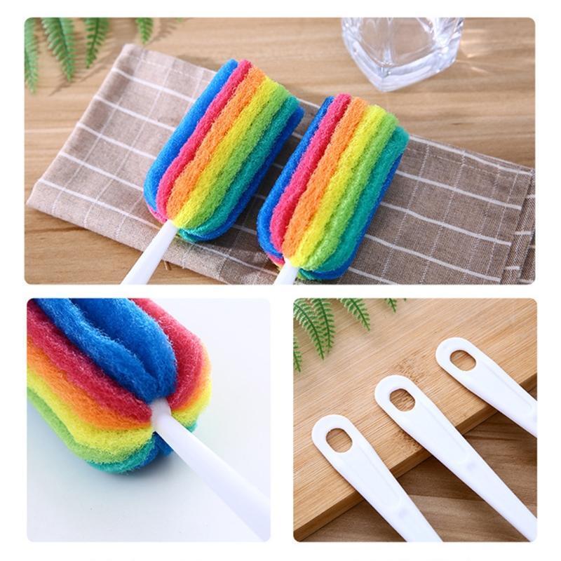 Water Bottle Cup Mug Cleaning Brush Scrubber with Long Handle Comfort Grip Brush