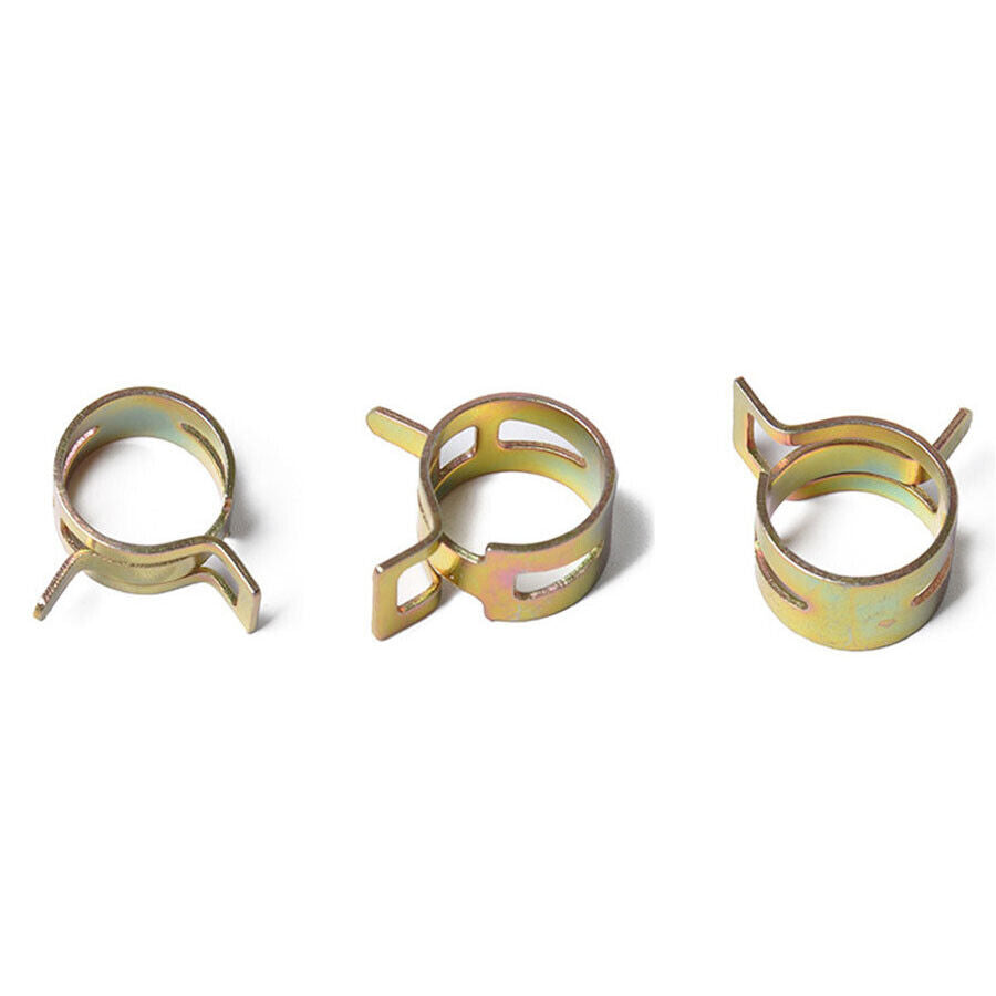 160 Pcs 8 Sizes Spring Clips+ Pliers Stainless Steel Hose Clamps For SUV Cars
