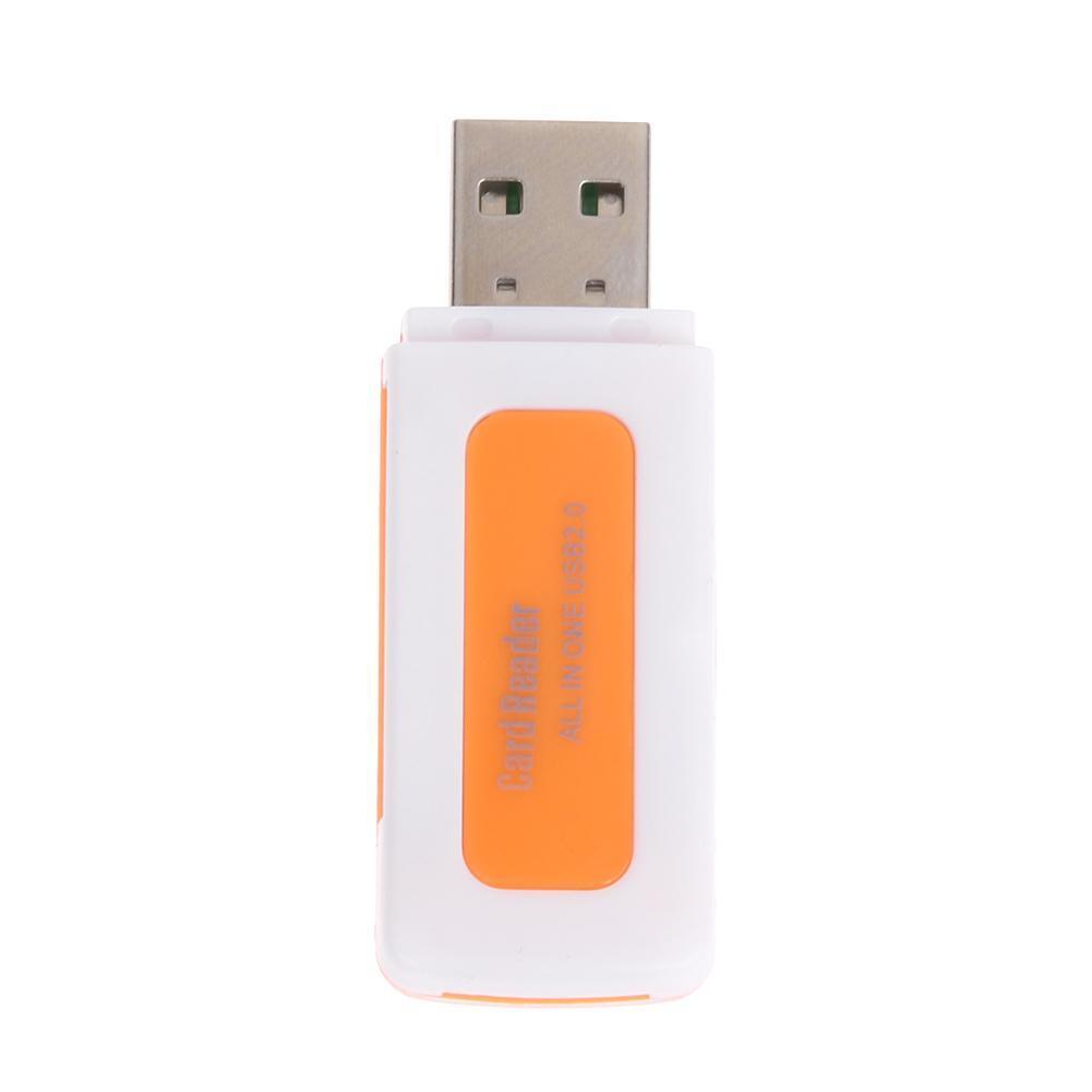 Mini USB2.0 4 Card Slots Smart Card Reader SD/MMC TF MS M2 Card Reader