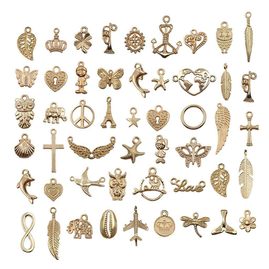 50pcs Necklace Pendant  Bracelet Jewelry Making Charms Crafts