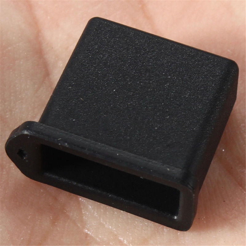 10X Black Replacement USB Male Plug Caps Protect Cover Anti-dust Lids 18x7x14mm
