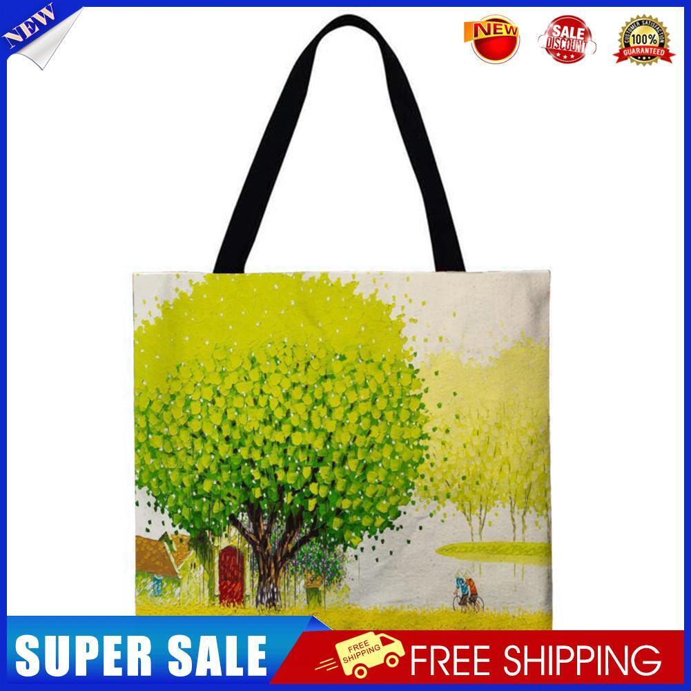 Big tree Printed Shoulder Shopping Bag Casual Large Tote Handbag (40*40cm)