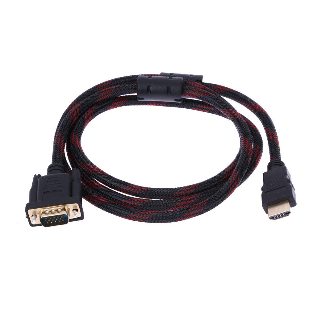 Full HD HDMI-compatible Male to 15 Pin VGA Connector Adapter Converter Cabl