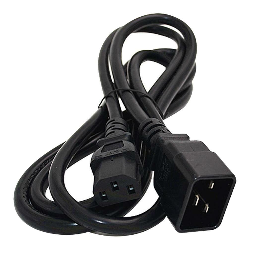 IEC 320 C13 to C20  Extension Cord Adapter for Computer PDU UPS Black