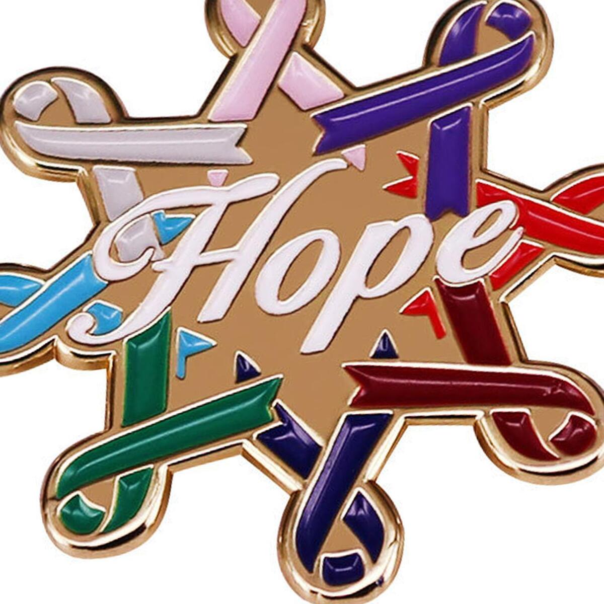 Ribbons Hope Brooch Pin Badge DIY Crafts for Clothes Daily wearing Patients
