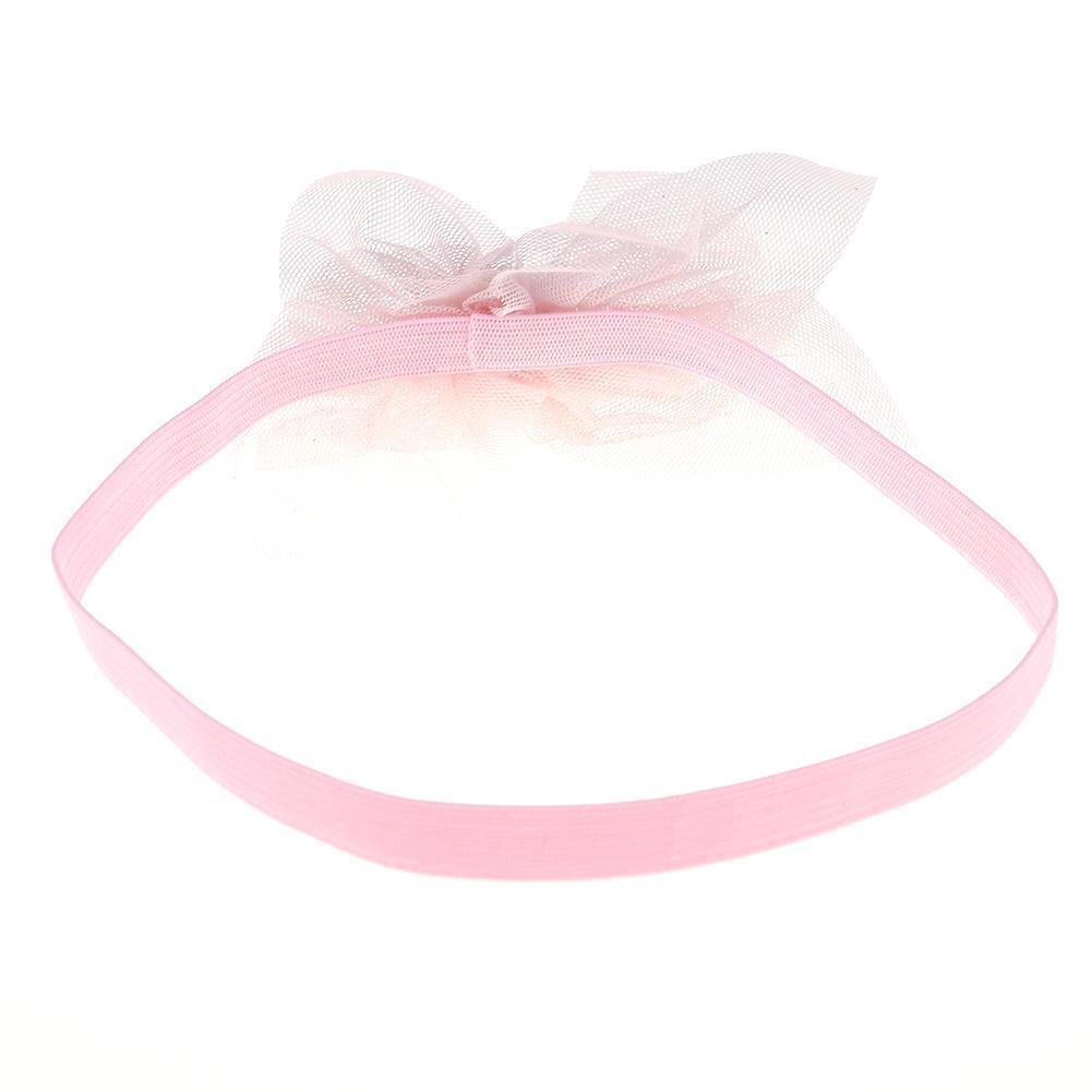 Girls Hair Accessories Baby Elastic Lace Flowers Headbands for Infant(Pink)