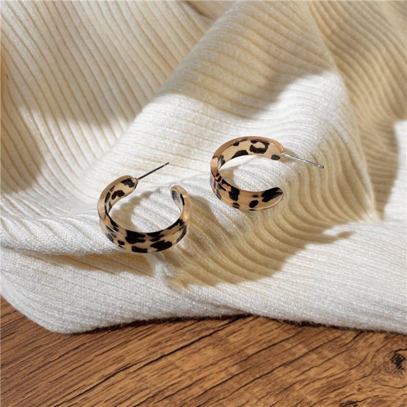 Acrylic Hoop Earrings Women's Circle Earrings Boho Style Earring Fashion Jewelry