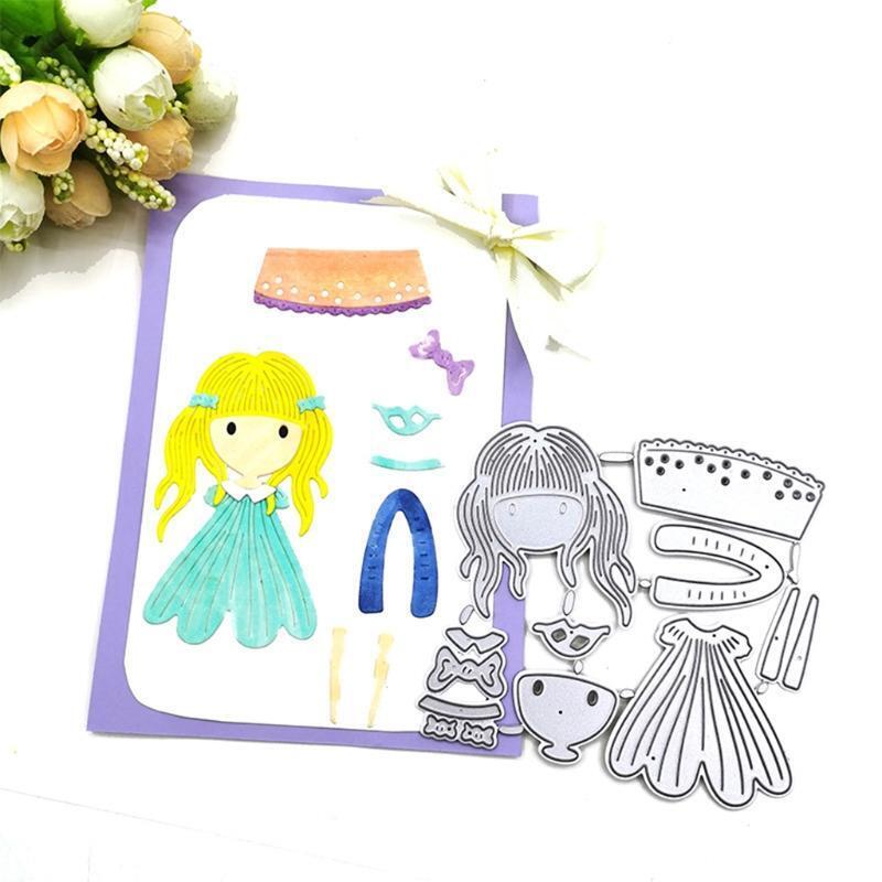Beautiful Girl Metal Cutting Dies Stencil Scrapbooking DIY Album Stamp Paper
