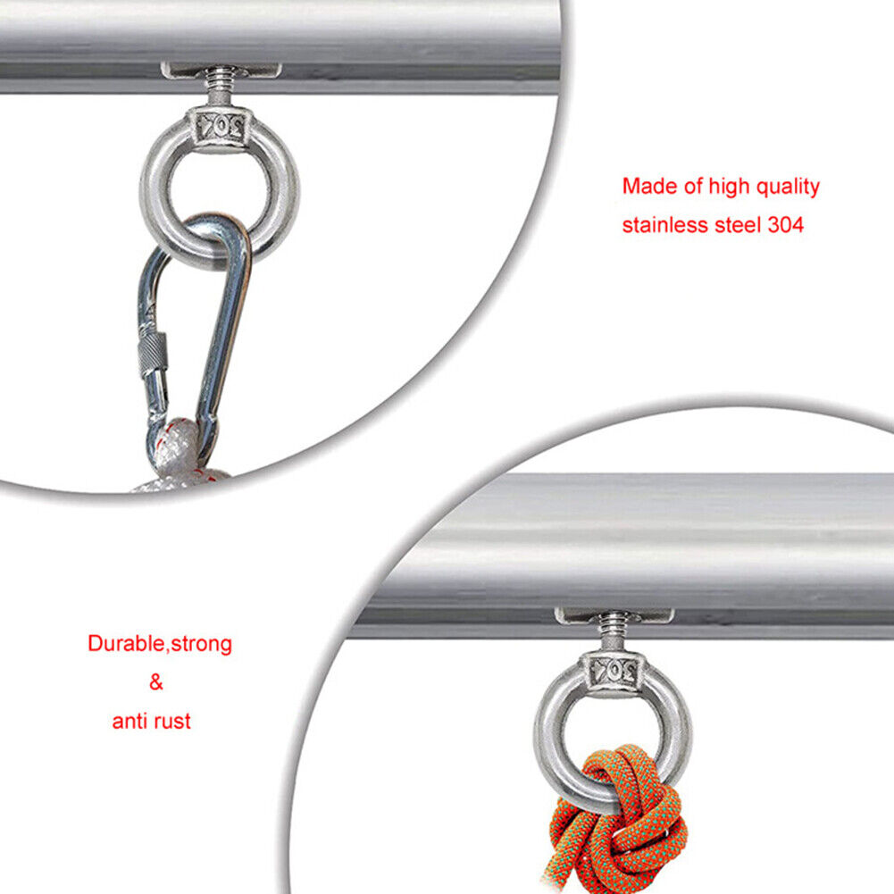 2pcs Lifting Eye Nut Fastener Eyelet Rail Track Screws for Camper Awning