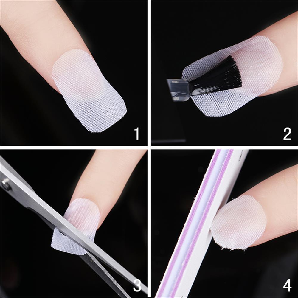 Fashion Beauty White Fiberglass Silk Tape Nail Protector Wraps Reinforce Tools
