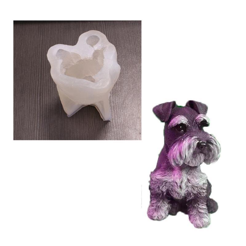 Silicone Gypsum Mold Plaster Mold Dog Shape Epoxy Casting Mold for DIY Craft