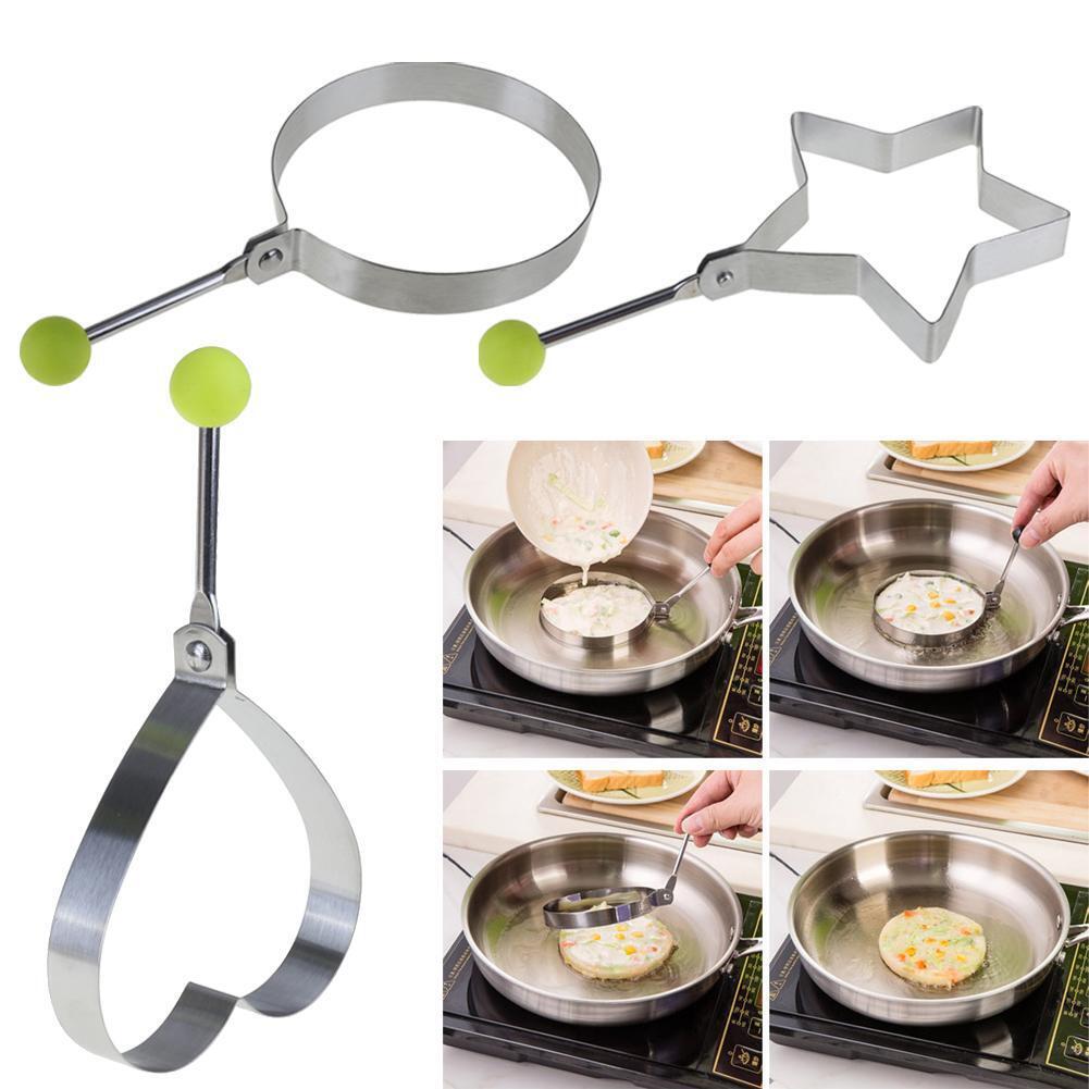 Stainless Steel Omelette Egg Frying Mold Love Round Star Mold 4Pcs/set