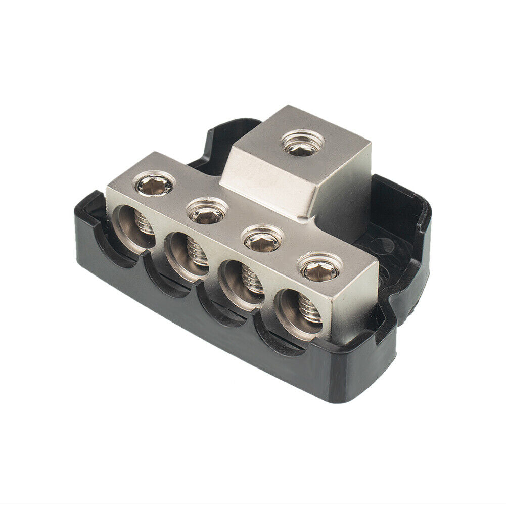4 Way Power Distribution Block 0GA in to 4GA Out for Car Audio Stereo Amp