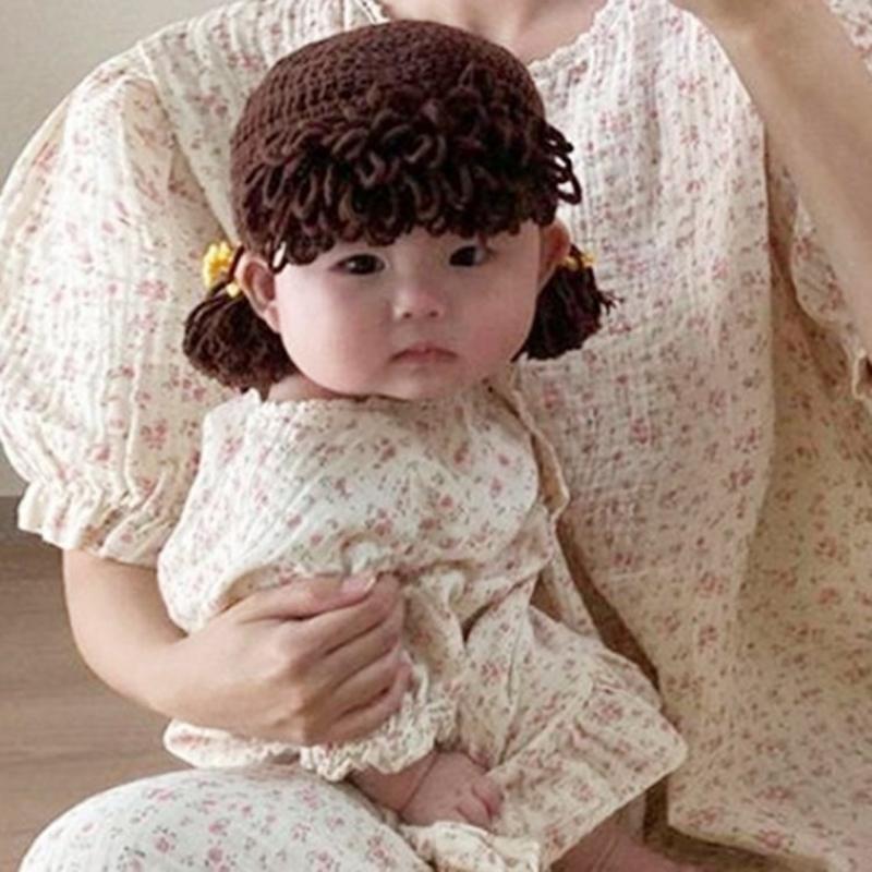 Newborn Photography Props Knitted Crochet Hat Baby Infants Braided Beanie Cap