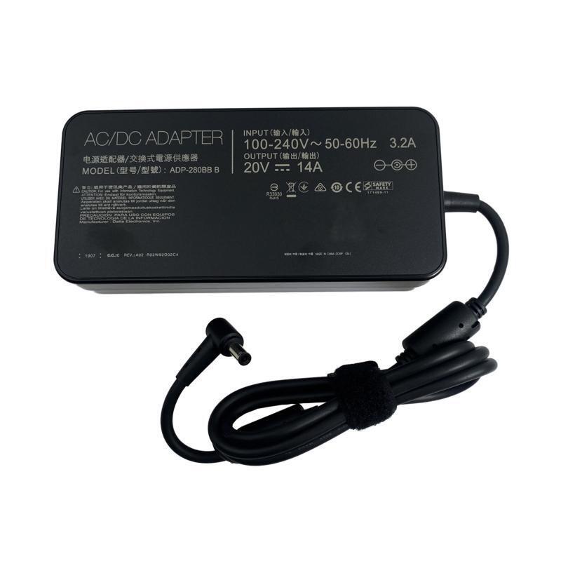280W 20V Power Adapter Charger for Asus ROG Strix SCAR 17 G732 6.0x 3.7mm 3PIn