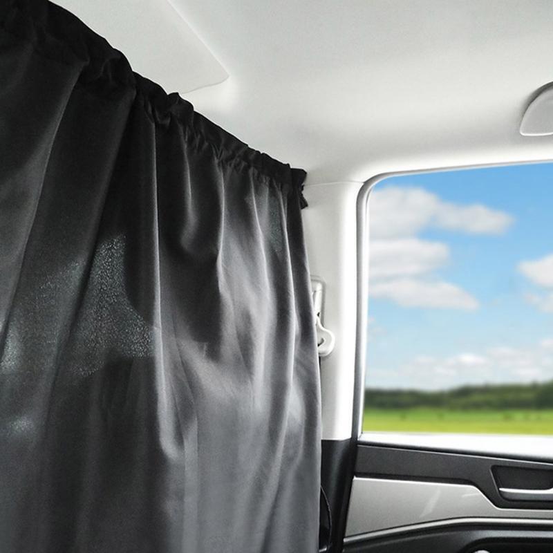 Universal Car Front and Rear Partition Curtains Side Window Shade for Camping