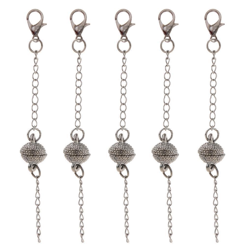 5 Sets Extender Chain Magnetic Lobster Clasp for Jewelry Necklace Bracelet
