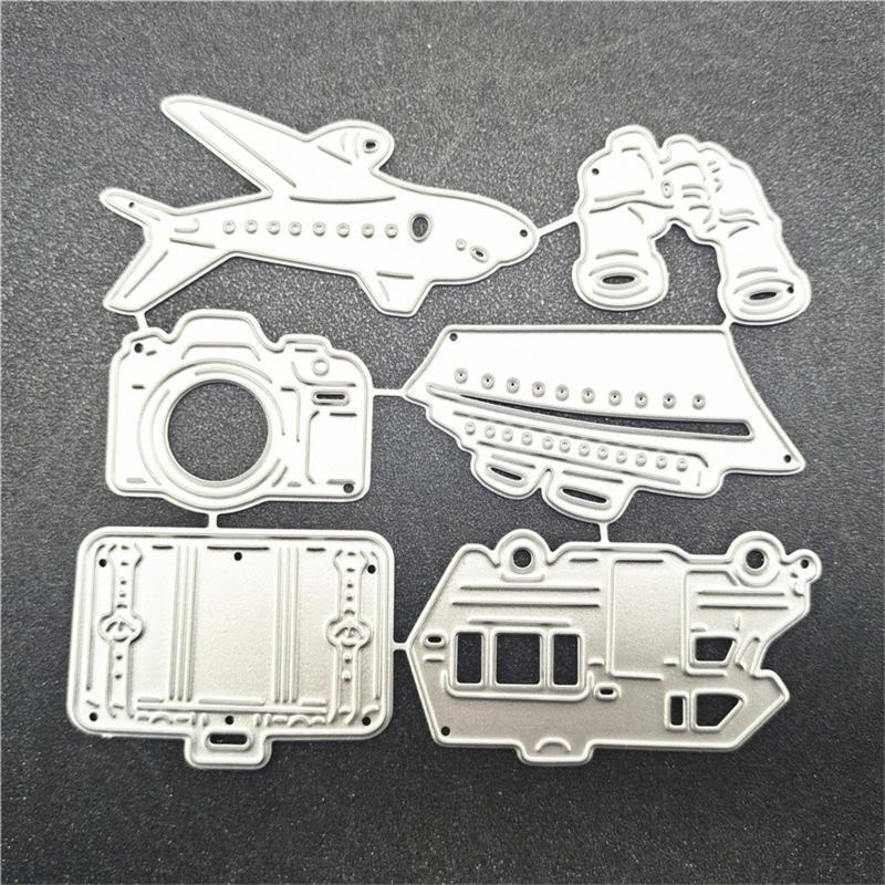 Plane Ship Camera Car Metal Cutting Dies Stencil DIY Scrapbooking Embossing Mold
