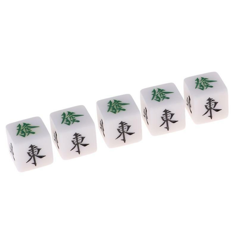 Pack of 10 Position Dice Mahjong Set Acrylic Dices Entertainment Games Dice