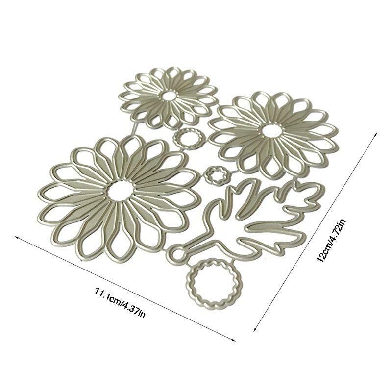 Round Flower Leaf Metal Cutting Dies Stencil Scrapbooking DIY Album  Paper card