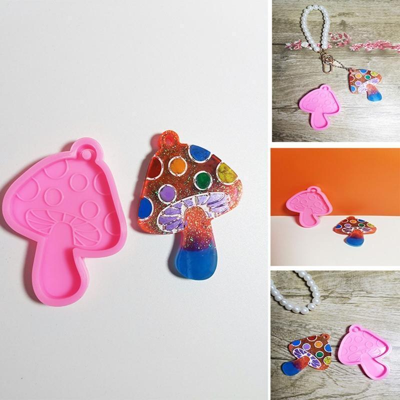 Mushroom Keychain Molds Keychain Jewelry Making Tool 10Pcs Chain 20Pcs Jump Ring