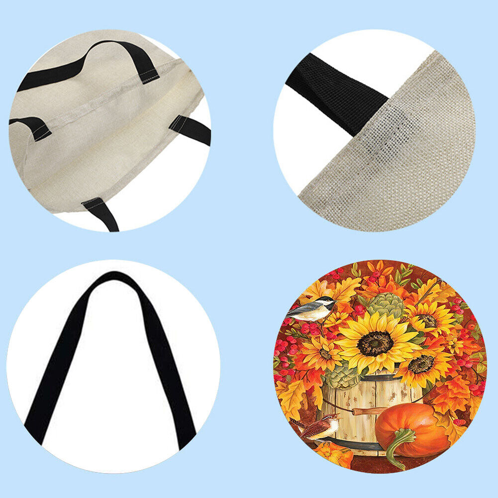 plant Printed Shoulder Shopping Bag Casual Large Tote Handbag (40*40cm)