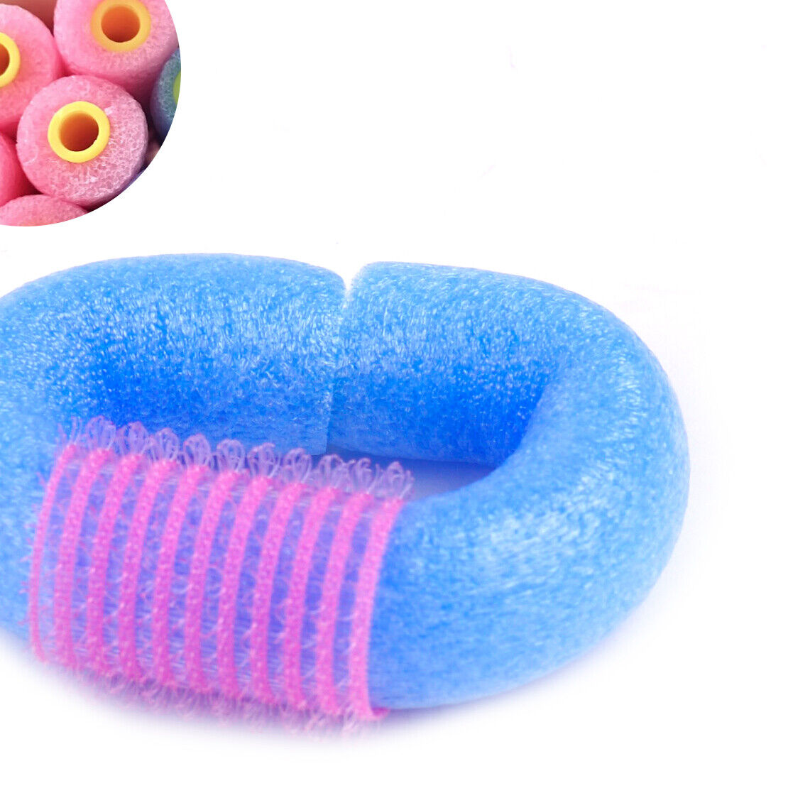 12x Foam Sponge Hair Roller Curler Maker Soft Twist Cling Strip Stick Styling Li