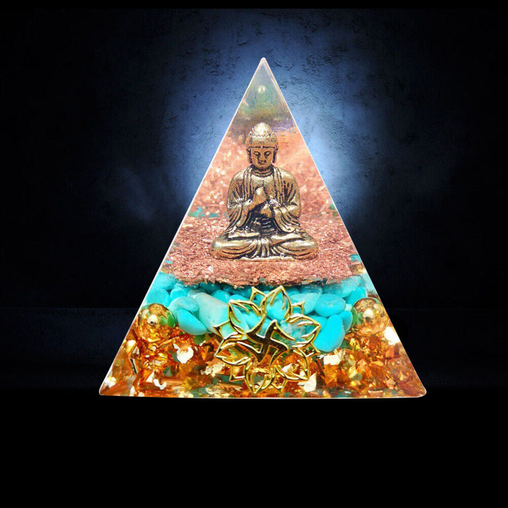 Natural Crystal Pyramid Healing Stone Chakra Reiki Home Office Decor (I)