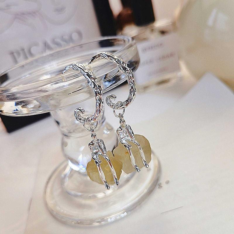 Novelty Thinker Dangle Earrings Culture Style Abstract Art Earrings Ornament