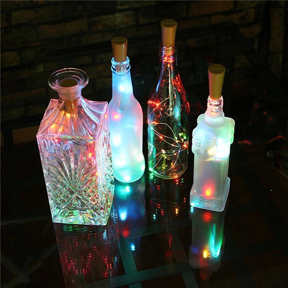 1m 10 LED Bottle Stopper Waterproof Solar Energy String Light(Multicolor)