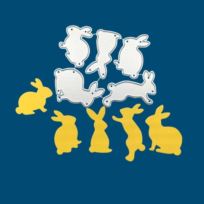 Easter Rabbits Metal Cutting Dies Stencil DIY Scrapbooking Album Paper Card Mold
