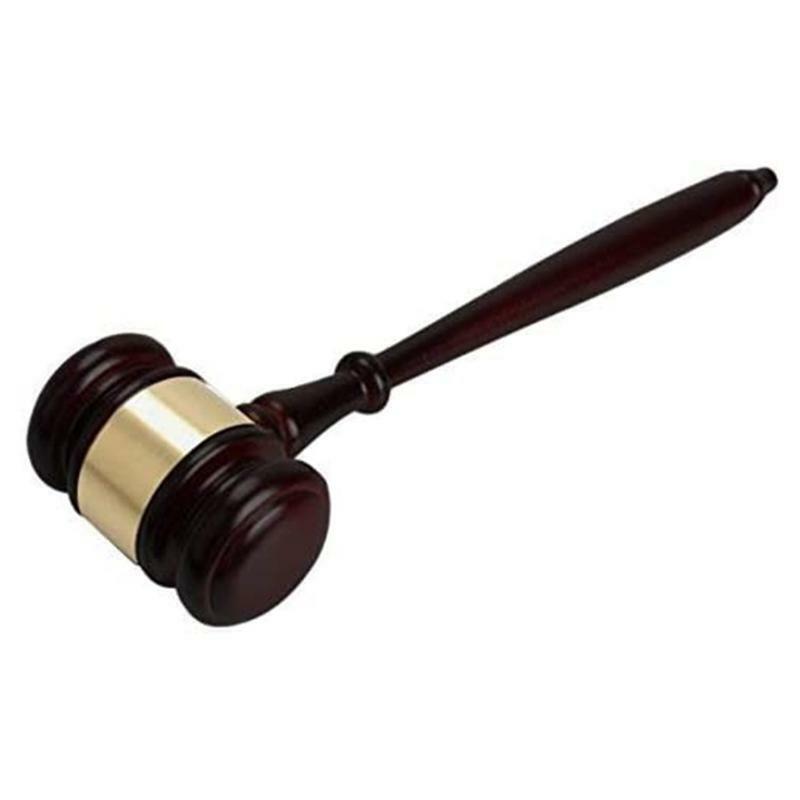 Wooden Judge Hammered the Court Hammer for Lawyer Judge Auction Sale Chairman