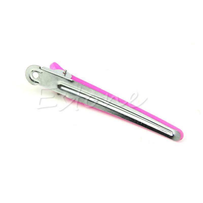 New 10 Pcs Colorful Hairdressing Sectioning Clips Clamps Hair Salon Styling Grip