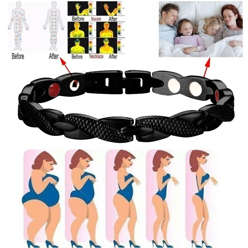 Twisted Dragon Magnetic Therapy Couple Bracelet Detachable Bangles (Black)