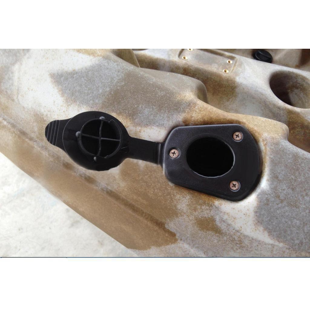 2Pcs Plastic ing Fishing Boat Rod Holder with Cap Cover Kayak Canoe Accessories