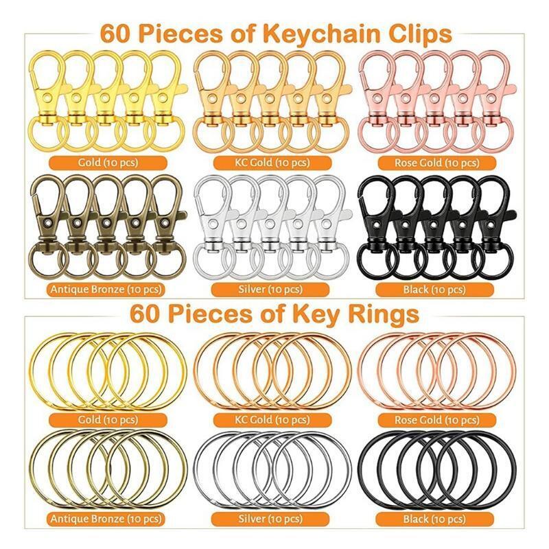 Durable Lobster Clasp Keychain Hook Clips with Ring Premium Bags Clasps