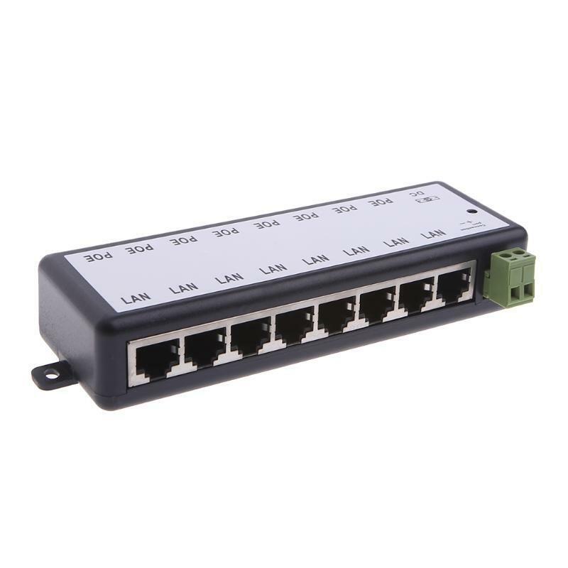 8-port POE Injector 8 Ports Power Over Ethernet Injector DC 12V-48V 10 / 100Mbps
