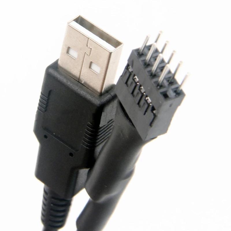 USB to USB Motherboard Header Cable, USB Type A Male to 9 Pin Male Header Cable