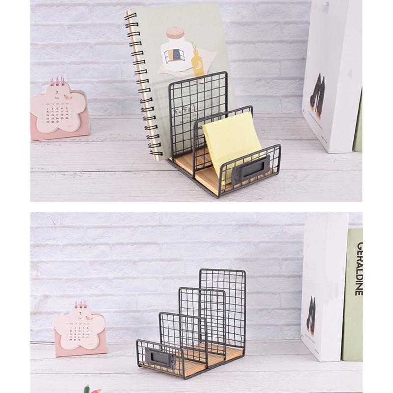 Multifunctional File Storage Holder for Office Tabletop Notebook Organizer Stand