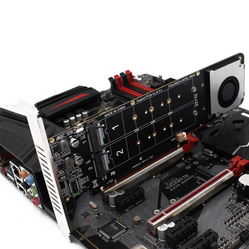NVME Hard Disk Adapter fo M.2 NVME (M-Key) SSD to PCIE 4.0 X16 Expansion Card