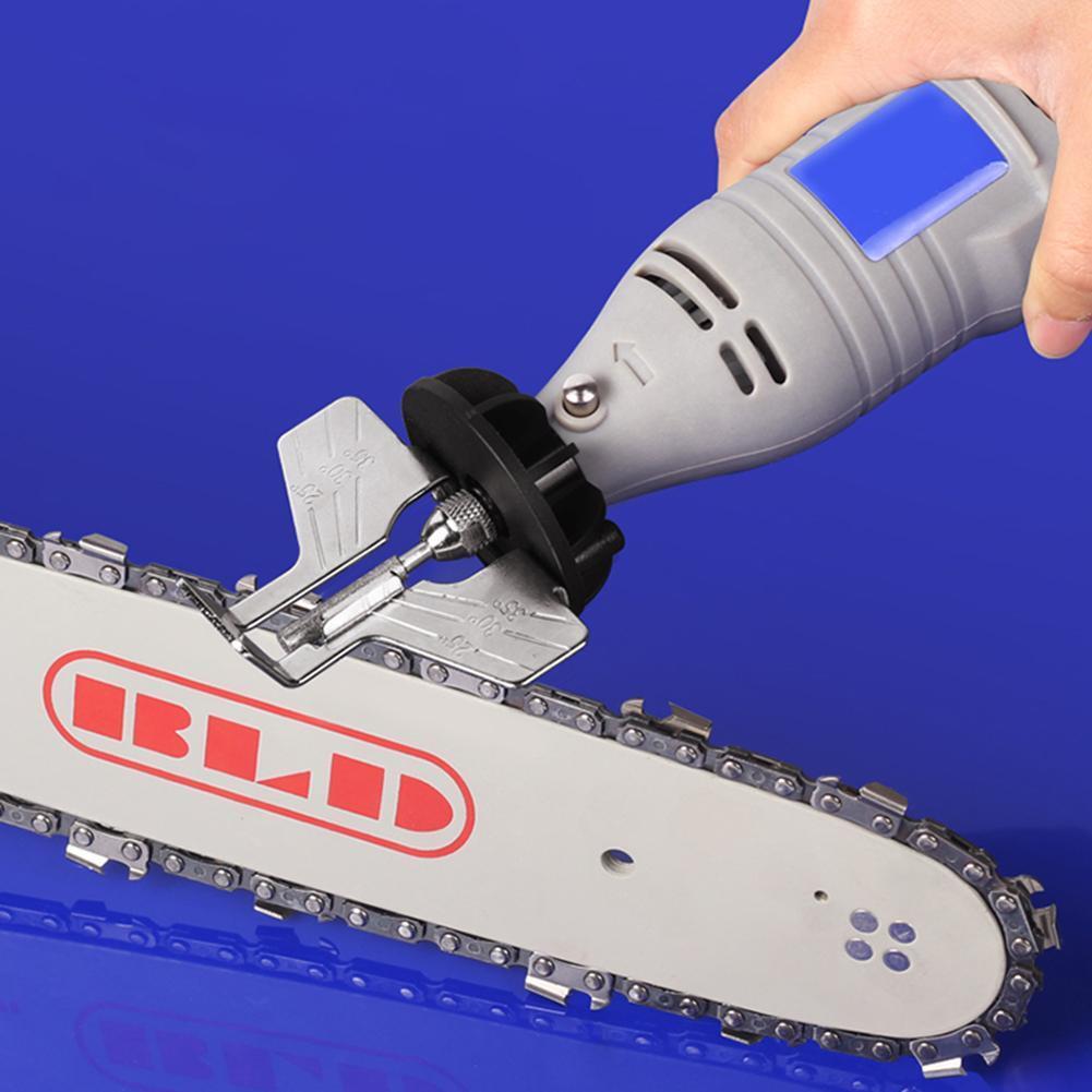 Chainsaw Sharpening Kit Electric Grinder Polishing Guide Drill Adapter Head
