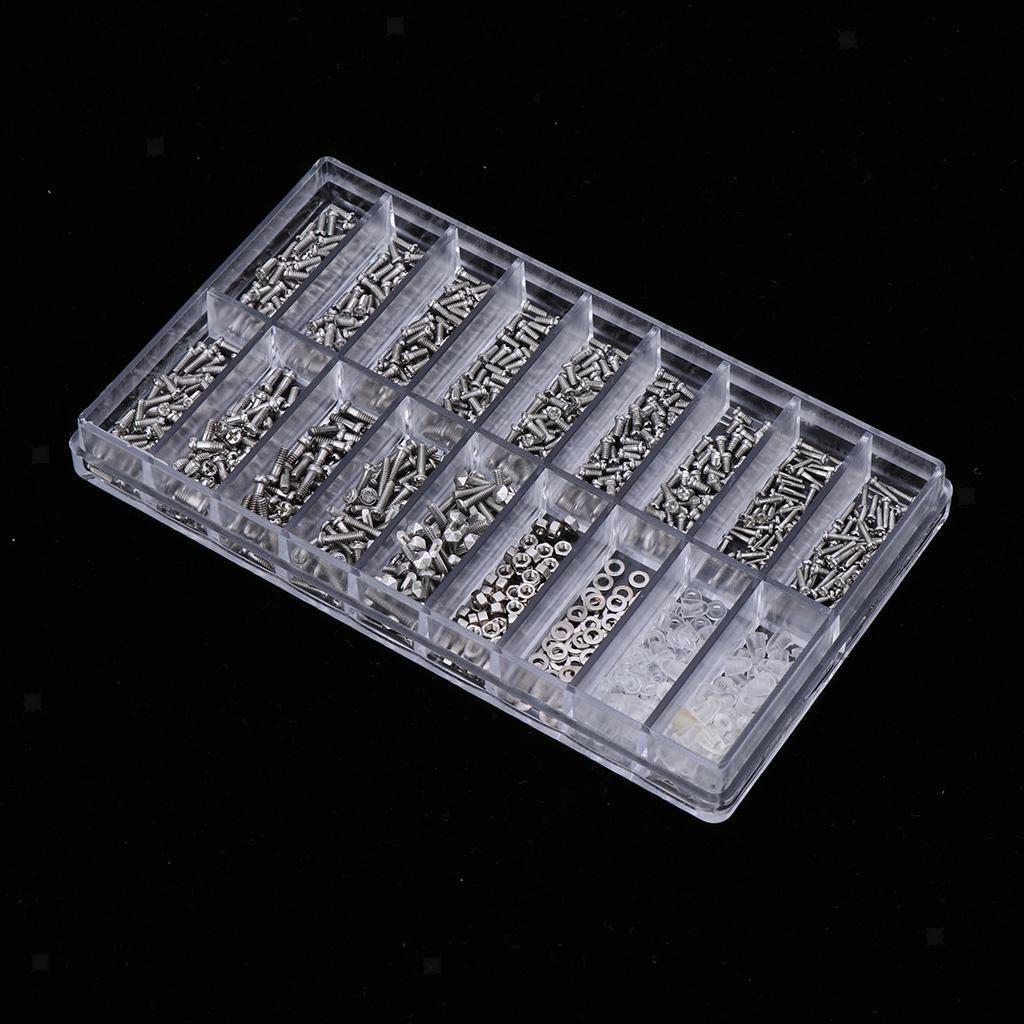 1000pcs Tiny Screws Nut + Screwdriver Watch Glasses Repair Tool Kit