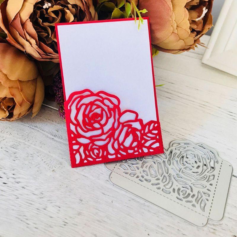 Pretty Rose Flower Metal Cutting Dies Stencil DIY Scrapbooking Album Stamp Paper